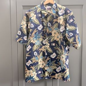 Reyn Spooner Los Angeles Dodgers Short Sleeve Button Up Hawaiian Shirt